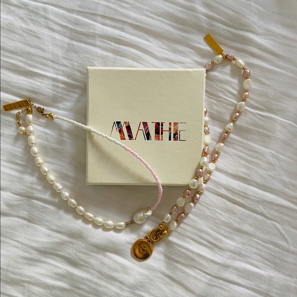 Two Mathe Pearl Necklaces: Ivy Necklace and All You Need is Love Necklace - Picture 3 of 8